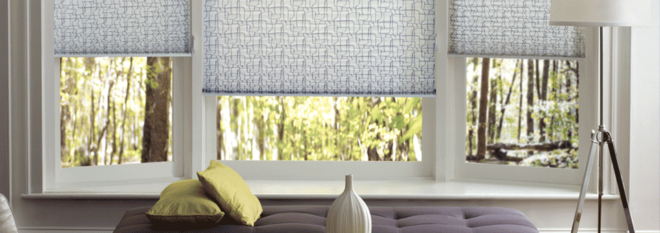 pleated shades block light in Chagrin Falls home