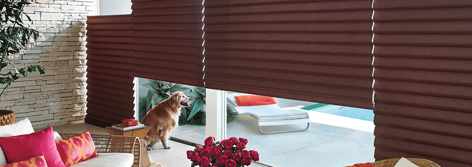 opaque fabric roman shades for room darkening of floor to ceiling windows in Cleveland OH