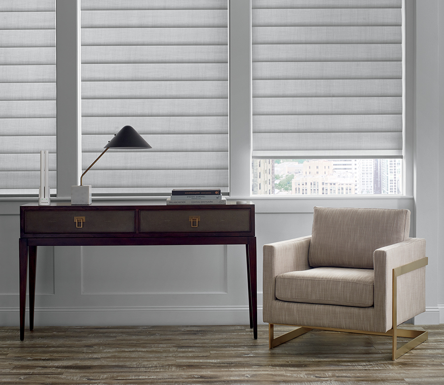 Cleveland home with rechargeable battery wand for automated shades