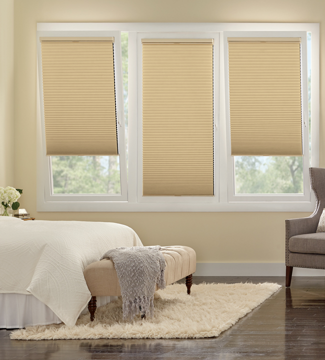 bedroom turn and tilt Hunter Douglas duette honeycomb track glide shades Rocky River 44116
