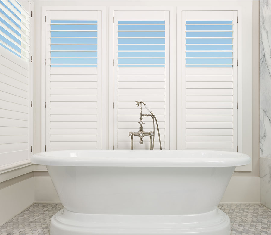 shutters shown in nathroom of Cleveland oh home
