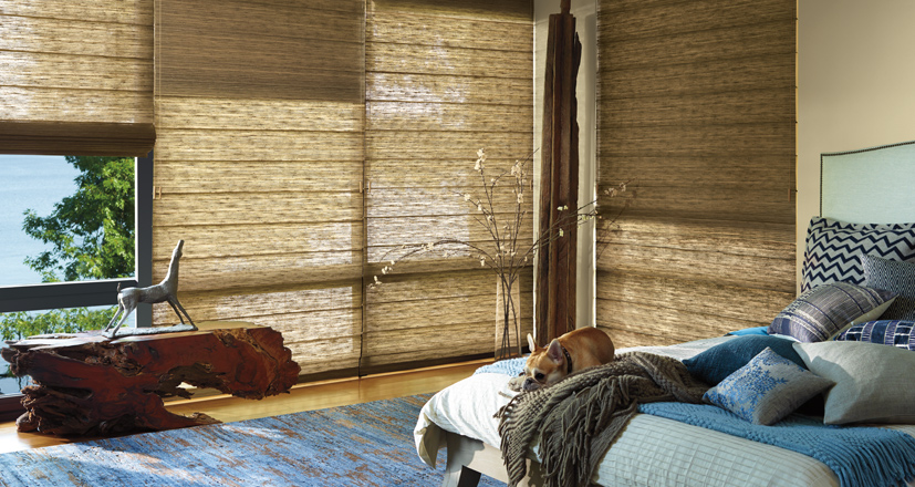 designer fabrics Hunter Douglas motorized blinds Rocky River 44116