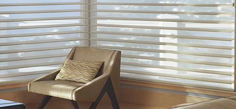 before and after window shades in the corner of Cleveland OH home