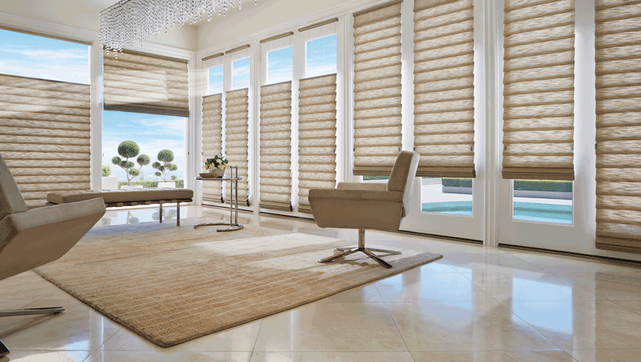 living room top down bottom up shades Cleveland 44125