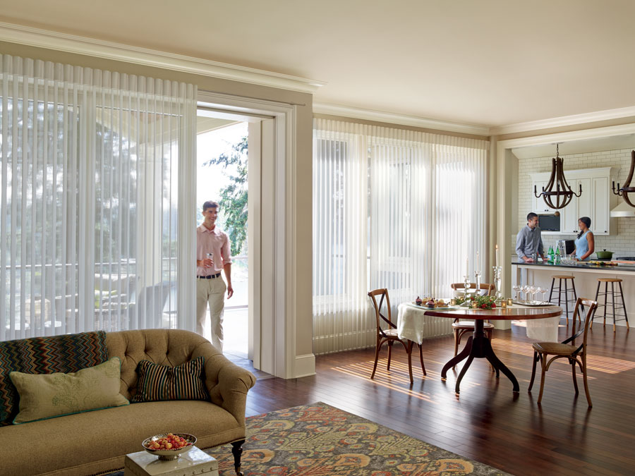 privacy sheers on large windows in Chagrin Falls, OH