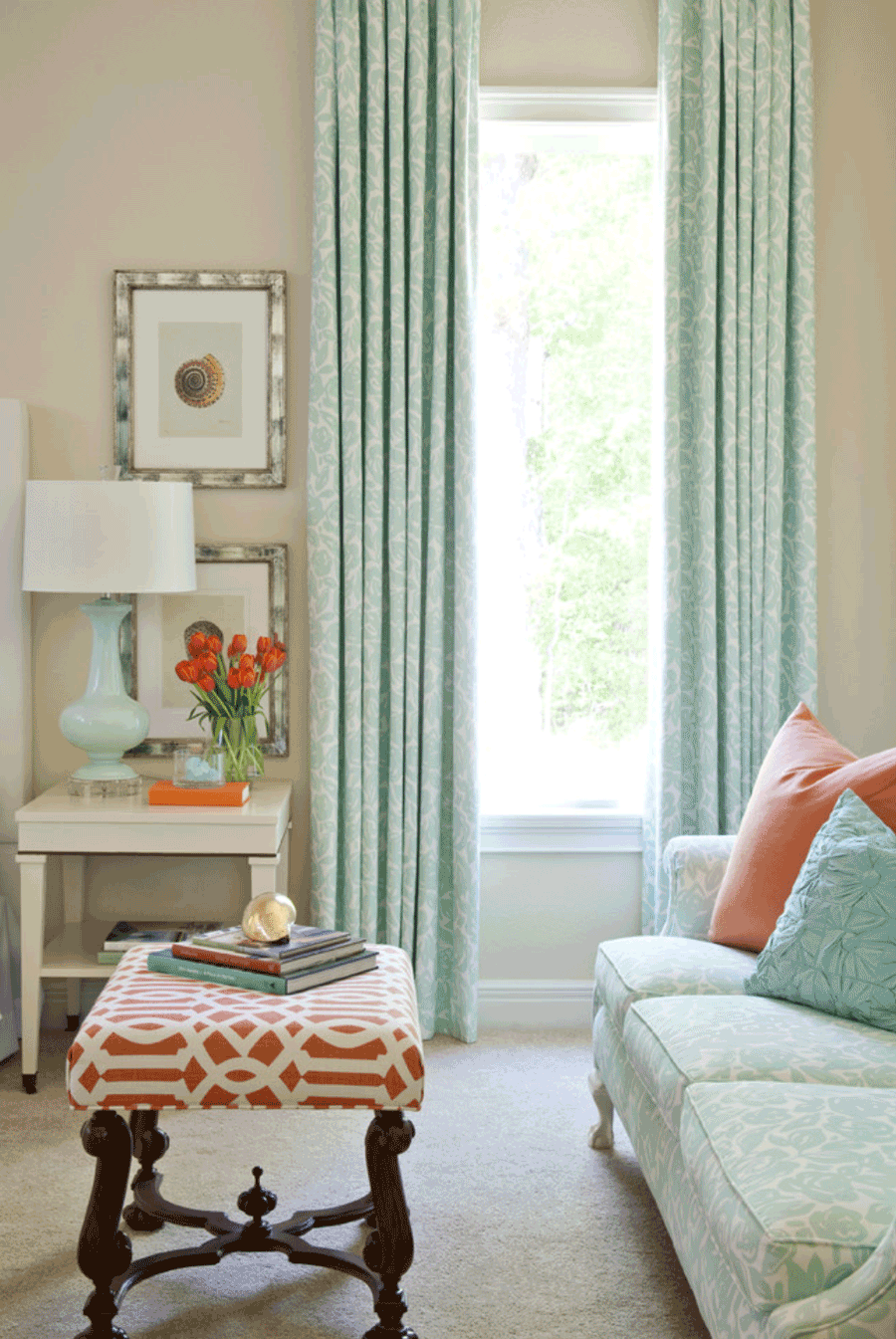 Living Coral soft accents