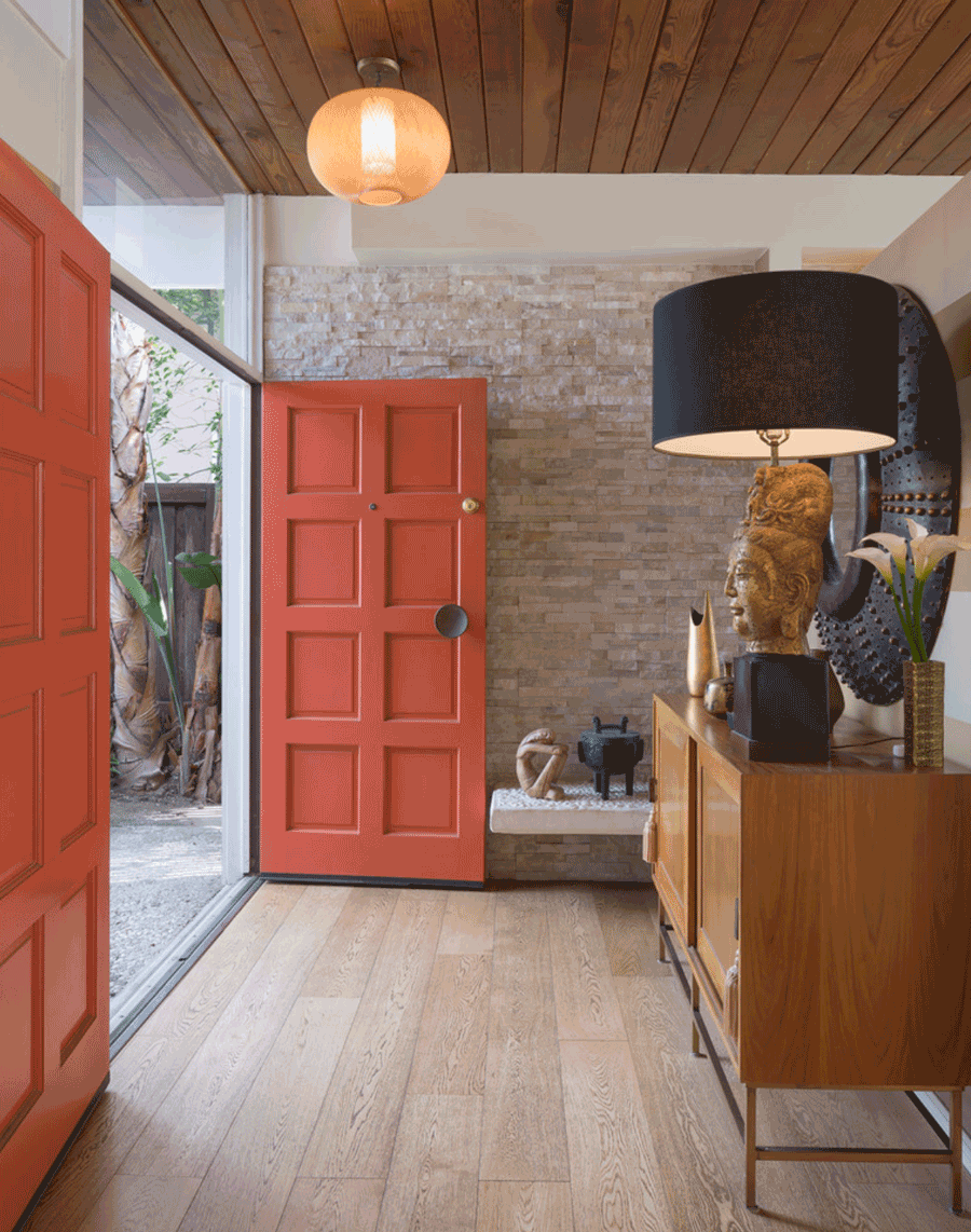 living coral entryway style