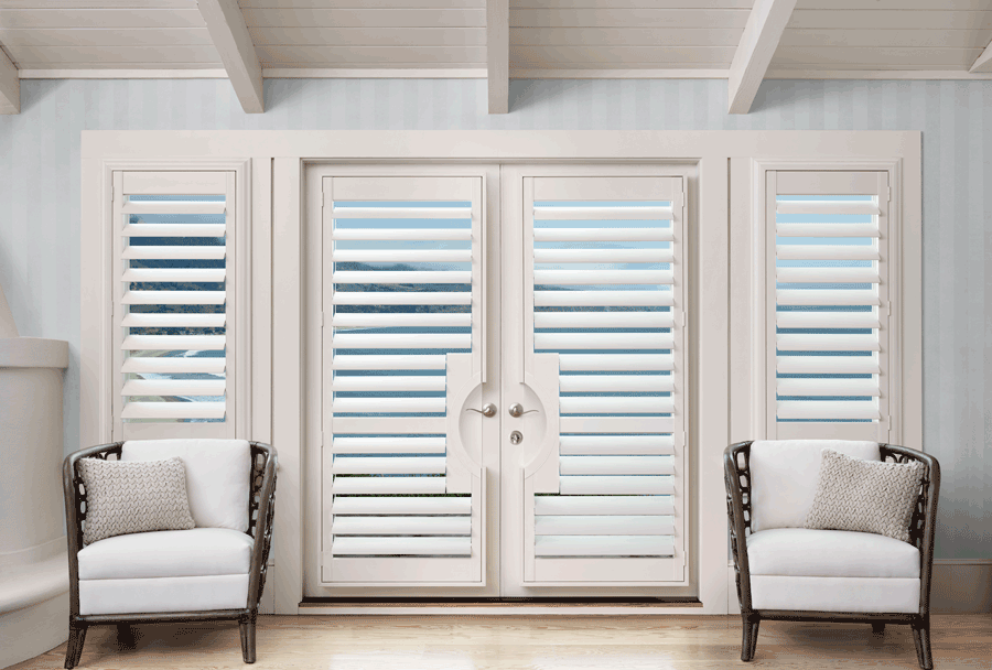 glass door window treatments Hunter Douglas Rocky River 44116