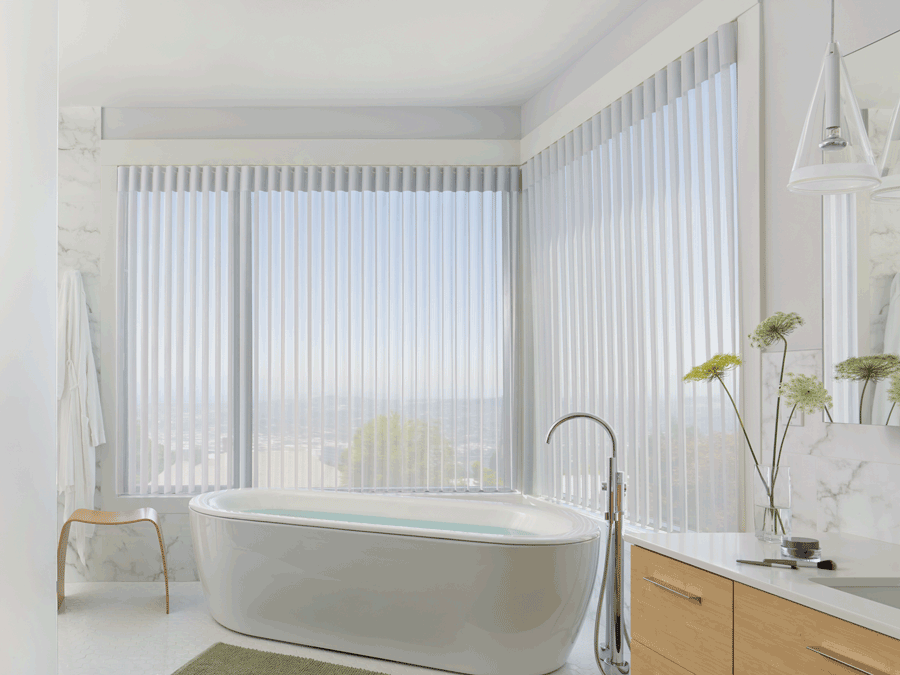 cover floor to ceiling windows for light Hunter Douglas Cleveland 44125