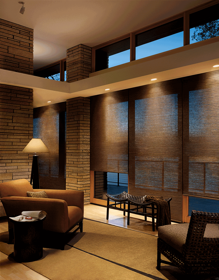 cover floor to ceiling windows for convenience Hunter Douglas Cleveland 44125