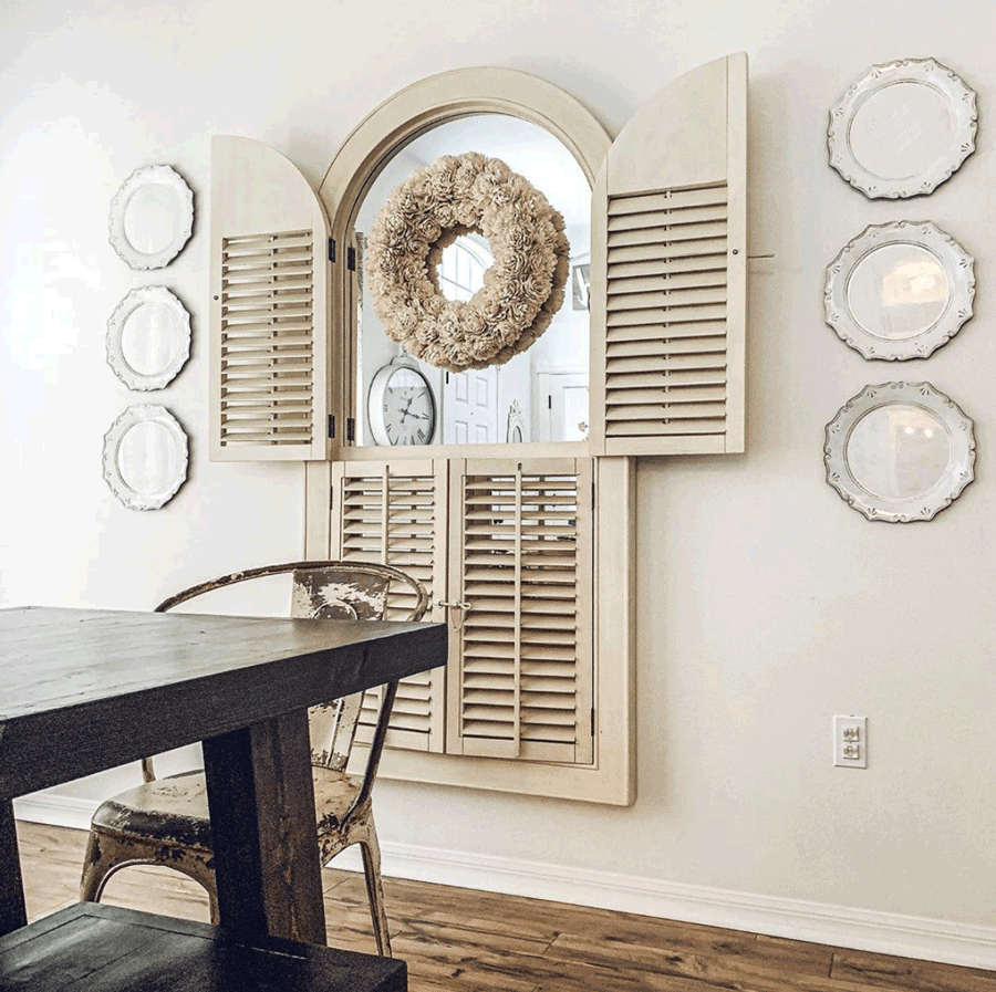 white style statement dining room accent wall