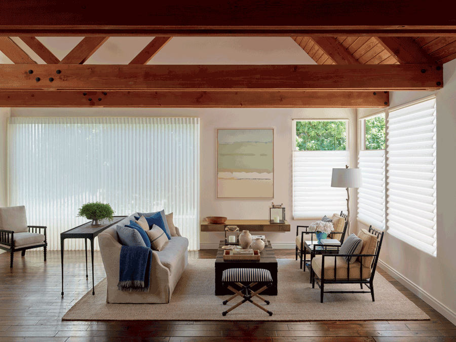 whole house decorating with matching vignette roman shades for you Cleveland home