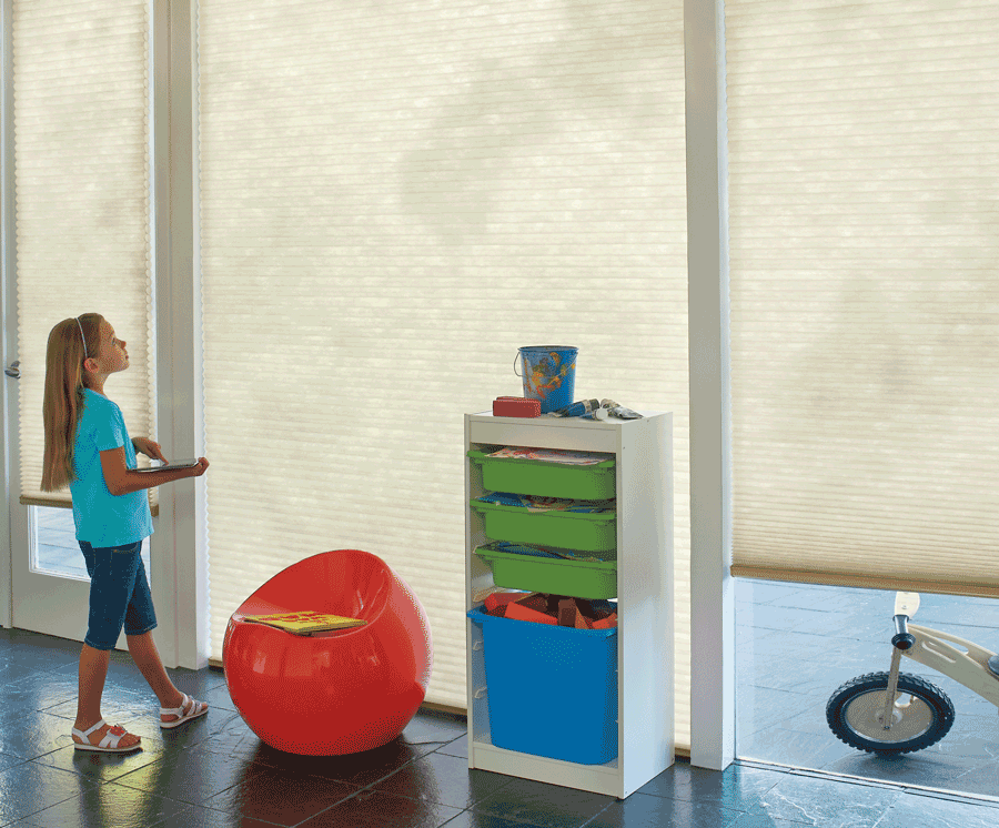 motorized blinds child safe large windows