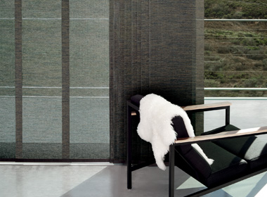 vertical panel track blinds view-through black sheer Cleveland OH