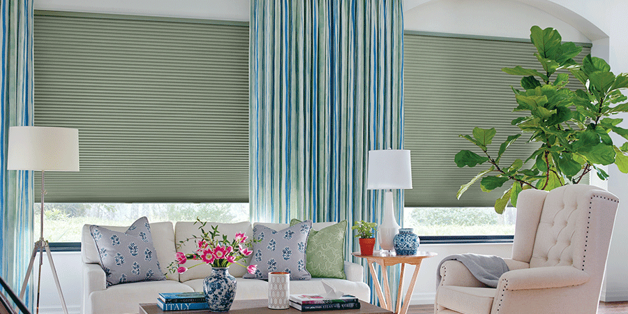 layer window treatments with shades Cleveland OH