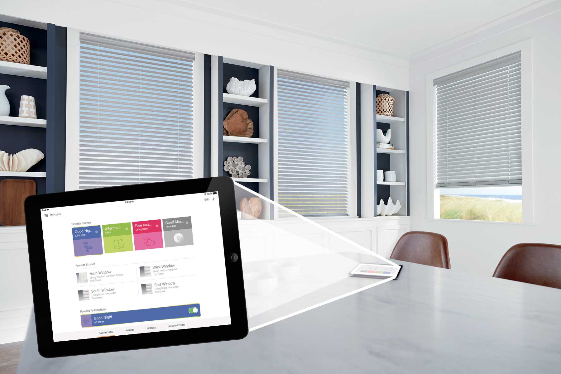 iPad to control smart blinds Chagrin Falls OH