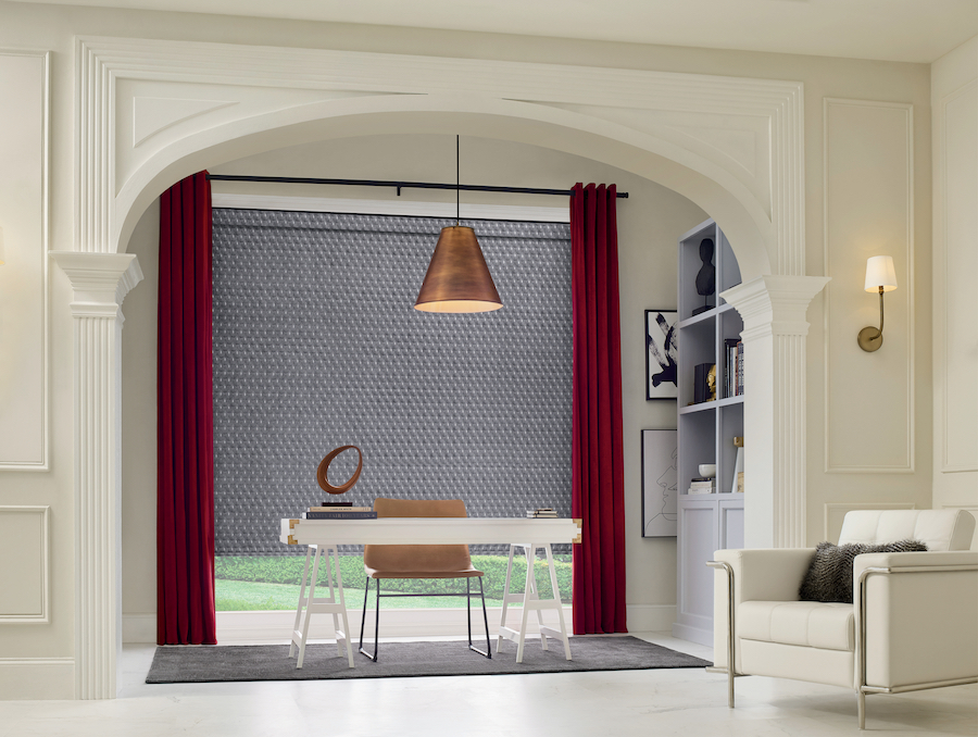 home office nook roller shade drapery chagrin falls oh