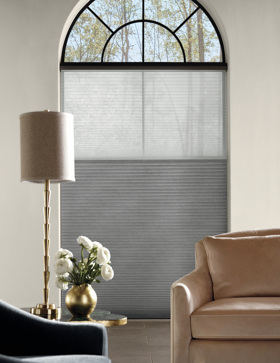 Cellular shades to protect home from sun rays.