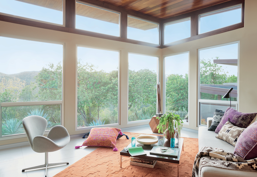 Bare windows expose the house to more energy loss.