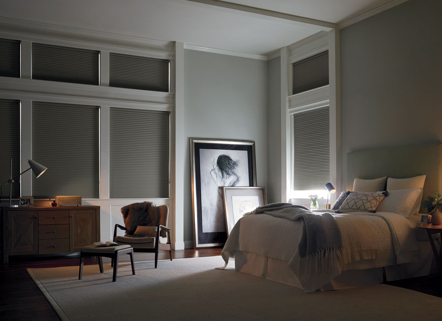 room darkening shades in bedroom in Rocky River OH