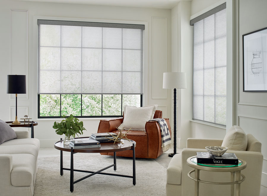 screen shades protect the interior of the home in Chagrin Falls OH
