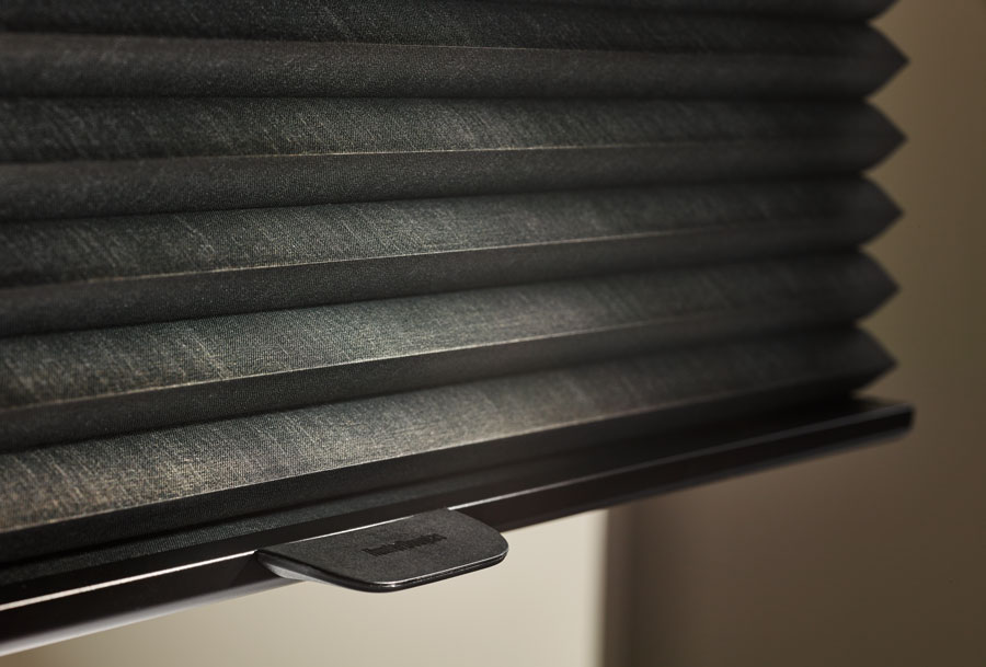 honeycomb shades in dark fabrics