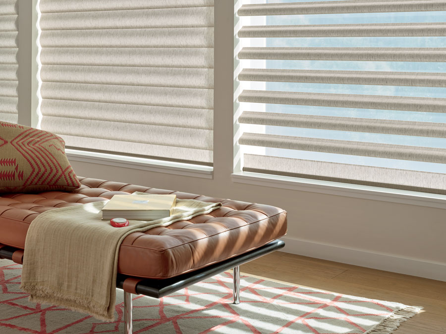 sheer shades that soften light or block it out for two in one shades in Cleveland OH home