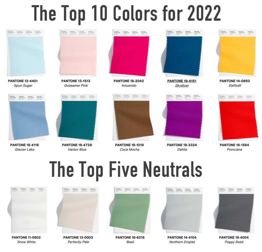 top colors of 2022