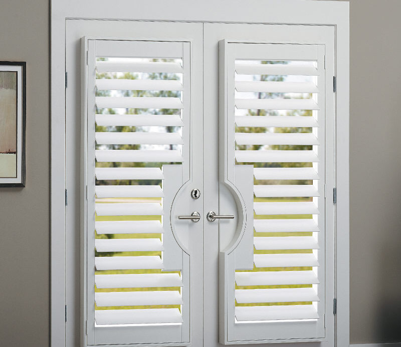 room darkening shutters on glass patio doors in master bedroom Middleburg Heights, OH