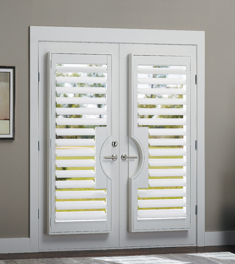 room darkening shutters on glass patio doors in master bedroom Middleburg Heights, OH