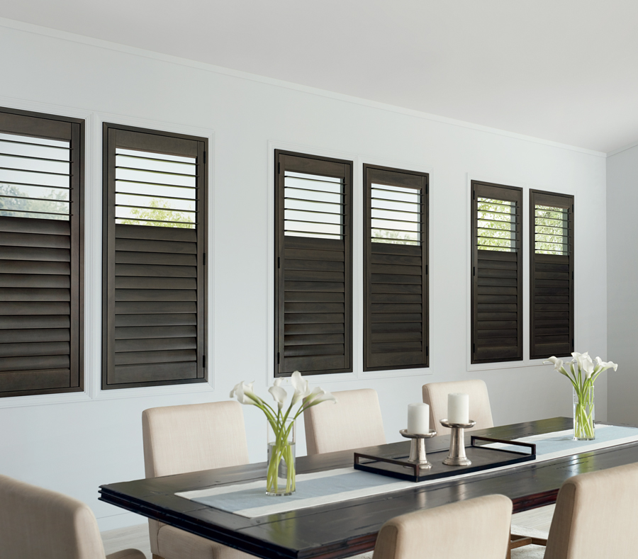 Dining room with Newstyle interior shutters