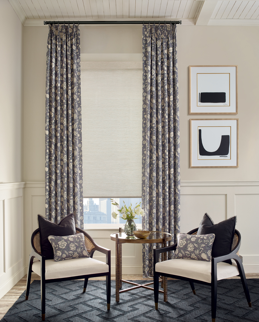 Side panel draperies Timan Window Treatments Cleveland, OH