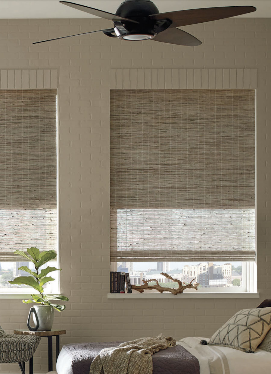 Provenance woven woods cellular dual shades by Hunter Douglas. Cleveland OH