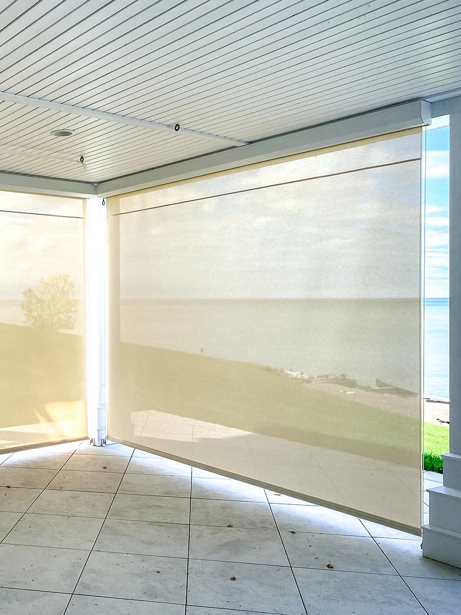 home improvements to exterior patio with screen shades in Cleveland, OH