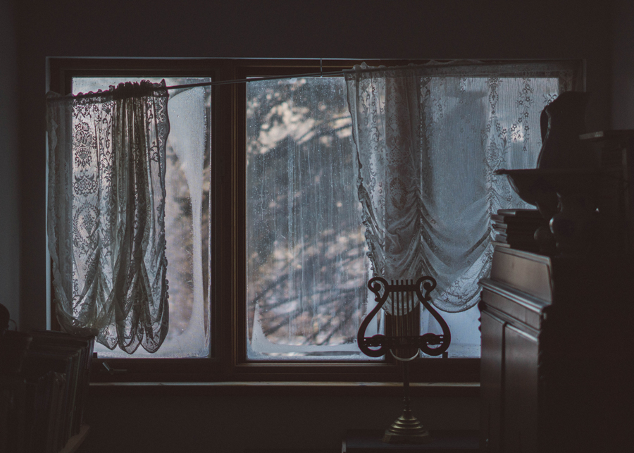 old window treatments in home