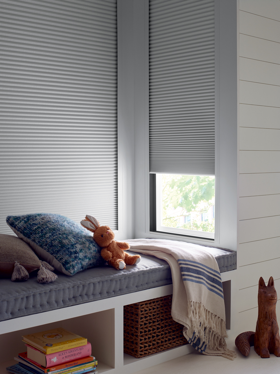 cellular shades with side channels that seal out the light