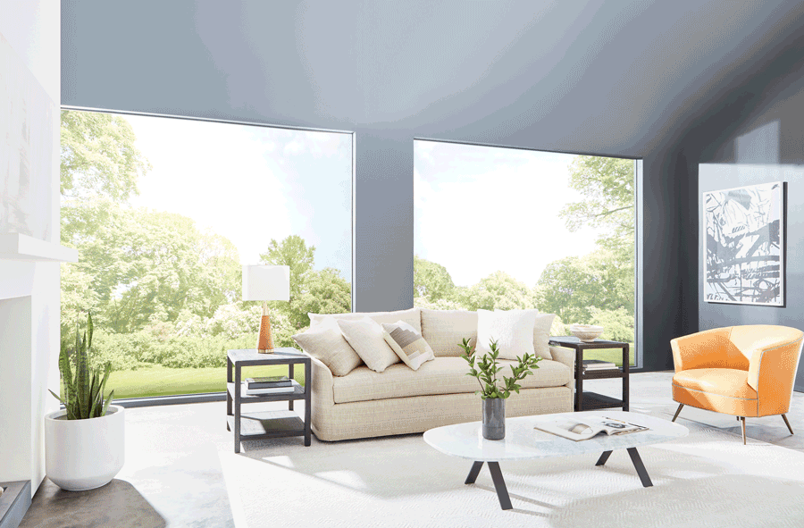 large windows in cleveland covered with nantucket shades before and after demo