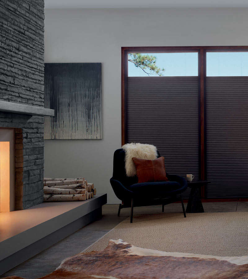 room darkening honeycomb shades for European window style Cleveland, OH