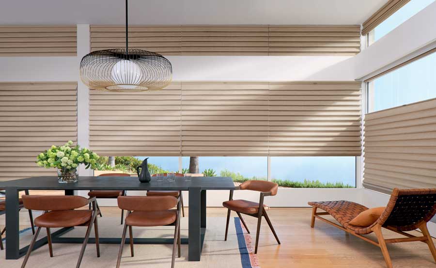 Dining room with black accents