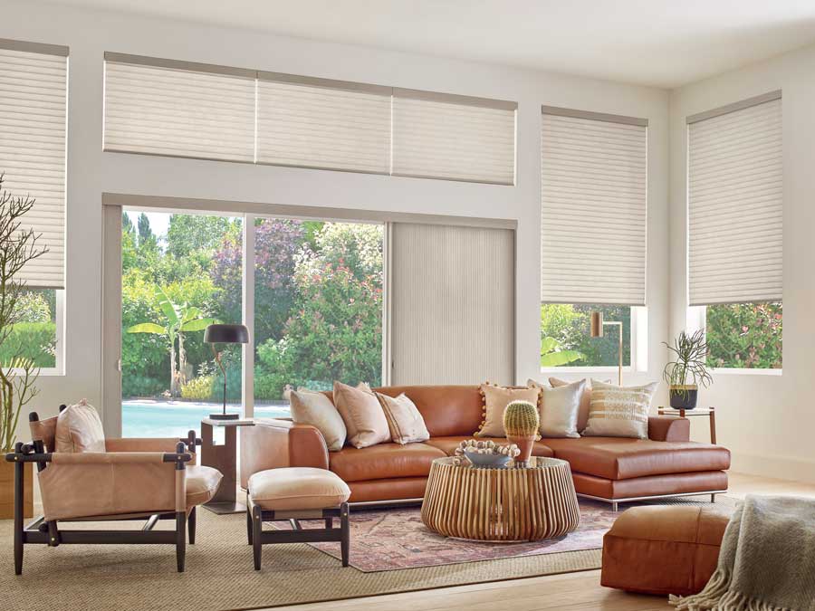 open floor plan in cleveland, oh with duette shades