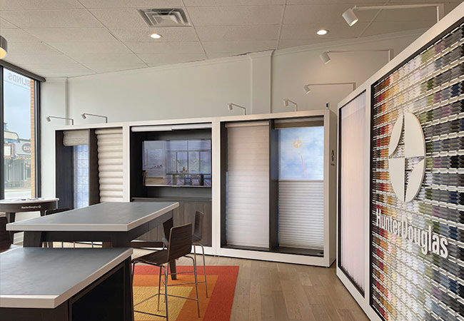 rocky river window treatment showroom for hunter douglas shades