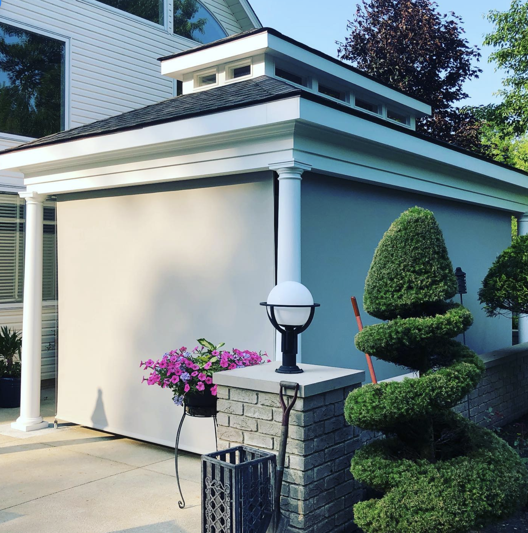 exterior screen shades for your covered patio in Cleveland