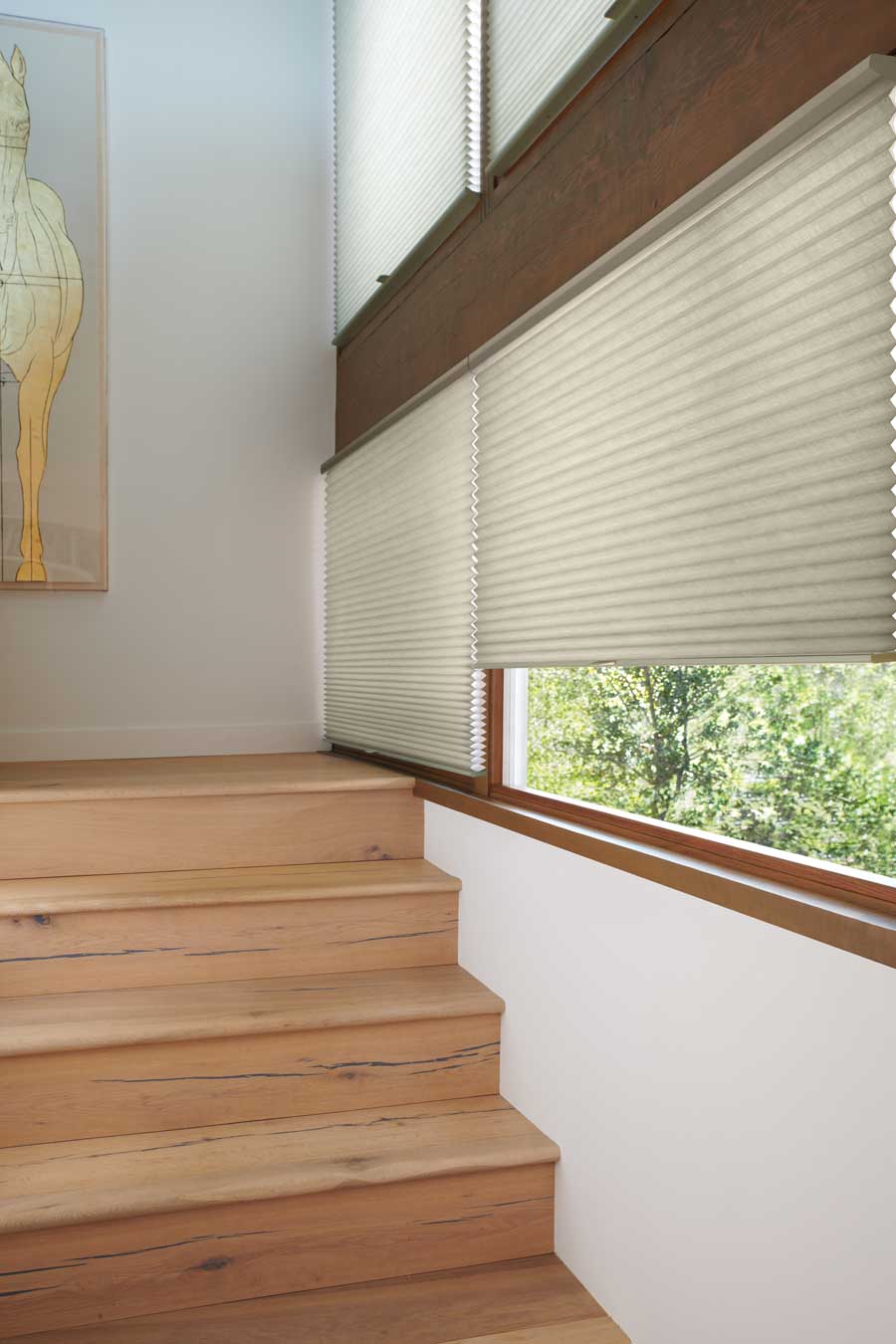 honeycomb insulate on staircase windows in cleveland
