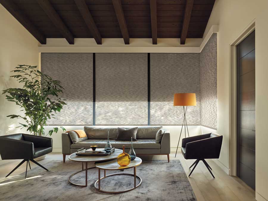 Alustra® Woven Textures® in a modern living room in Lakewood OH