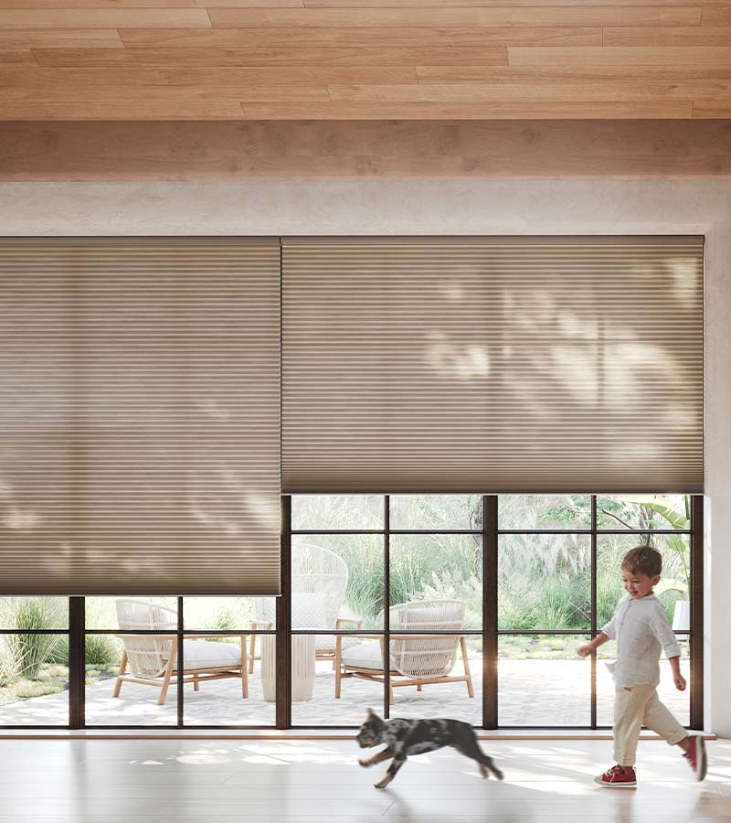 child safe cordless shades in Northeastern OH home