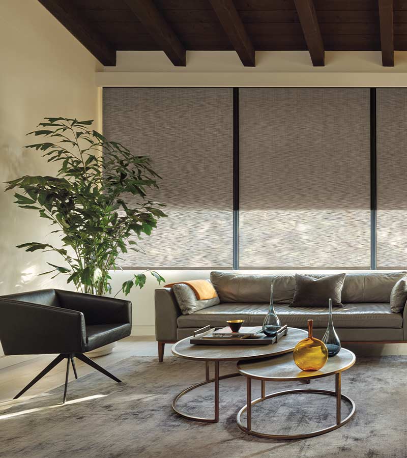 two fabric shades same headrail maximum energy efficiency cool the home