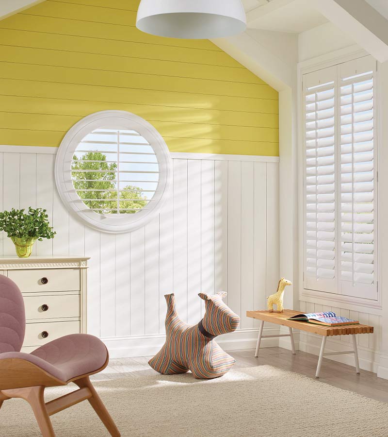 arch window blind custom hardwood shutters white round window