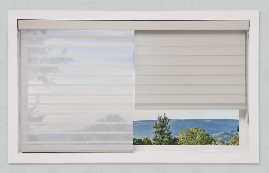 silhouette shade features when open and closed