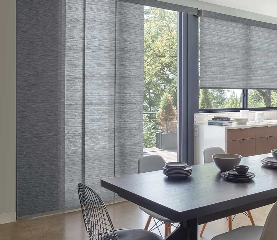 panel blinds for sliding glass patio door open floor plan kitchen